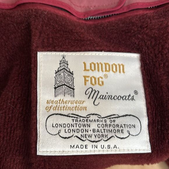 🎀Vintage🎀 London Fog Trench Coat Pink Size 8p - Picture 5 of 10
